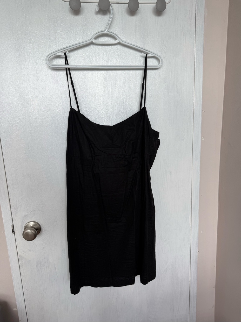 Dynamite Black Mini Slip Dress with Thin Straps
